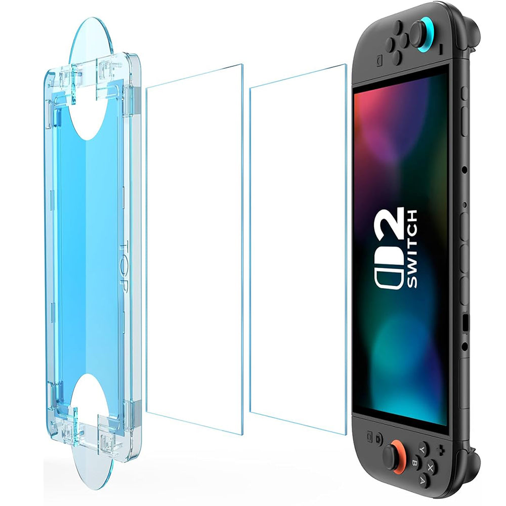 Protector de Pantalla Techsuit SwitchAura Aplicador para Nintendo Switch 2, Vidrio Templado, Set de 2 piezas