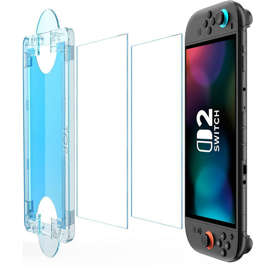 Protector de Pantalla Techsuit SwitchAura Aplicador para Nintendo Switch 2, Vidrio Templado, Set de 2 piezas