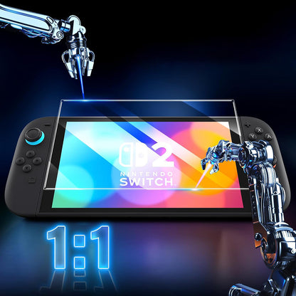 Protector de Pantalla Techsuit SwitchAura Aplicador para Nintendo Switch 2, Vidrio Templado, Set de 2 piezas