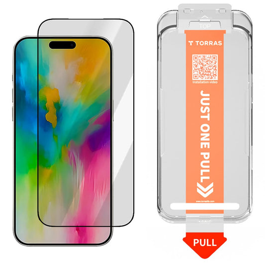 Protector de pantalla Torras GlassGo Install Master para Apple iPhone 17, Cristal Templado, Full Glue