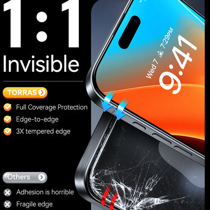 Protector de pantalla Torras GlassGo Install Master para Apple iPhone 17, Cristal Templado, Full Glue