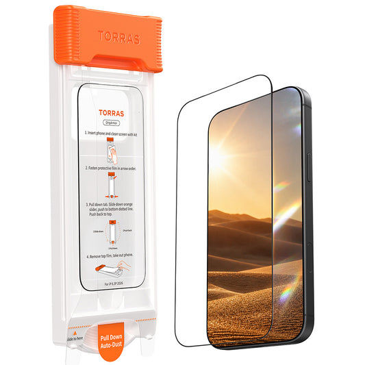 Protector de pantalla Torras OrigArmor para Apple iPhone 18 Pro Max / 17 Pro Max, vidrio templado, adhesivo completo