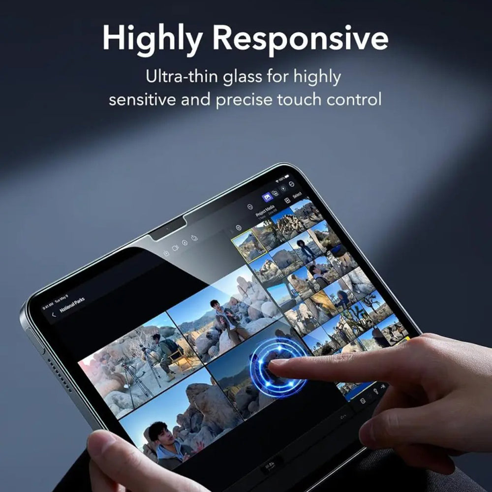 Protector de pantalla ESR Armorite UltraFit para Apple iPad (2025) / (2022), Cristal Templado, Full Glue, Set de 2 piezas