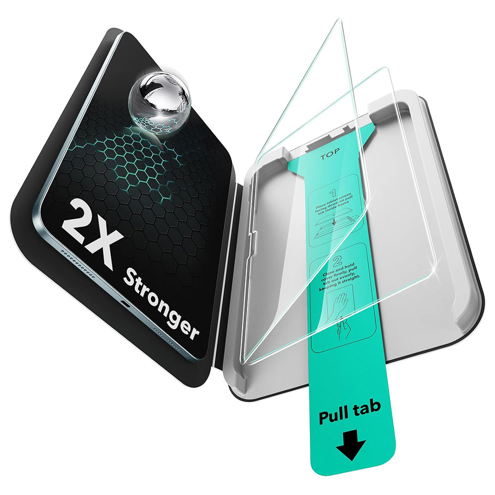 Protector de pantalla ESR Armorite UltraFit para Apple iPad Pro 13 (2025) / Pro 13 (2024), Cristal Templado, Full Glue, Juego de 2 piezas