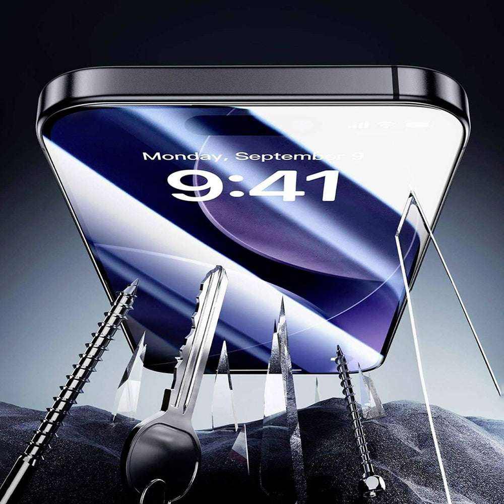 Protector de pantalla ESR Armorite UltraFit para Apple iPhone 18 Pro Max / 17 Pro Max, vidrio templado, adhesivo completo, juego de 2 piezas, negro