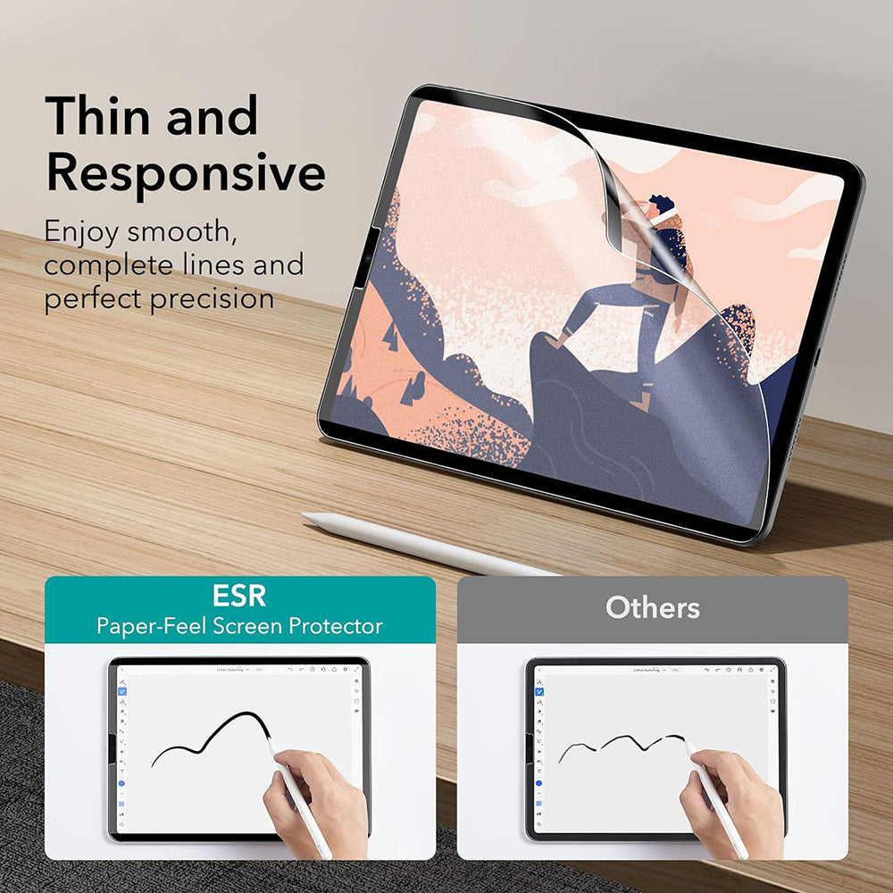 Protector de pantalla ESR Paper Feel Magnético para Apple iPad Air 13 (2026) / Air 13 (2025) / Air 13 (2024), Plástico