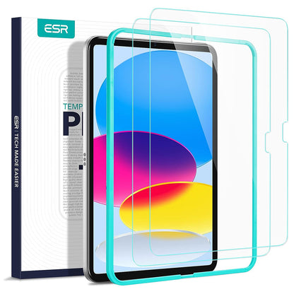 Protector de pantalla ESR para Apple iPad (2025) / (2022), Cristal Templado, Full Glue, Set de 2 piezas