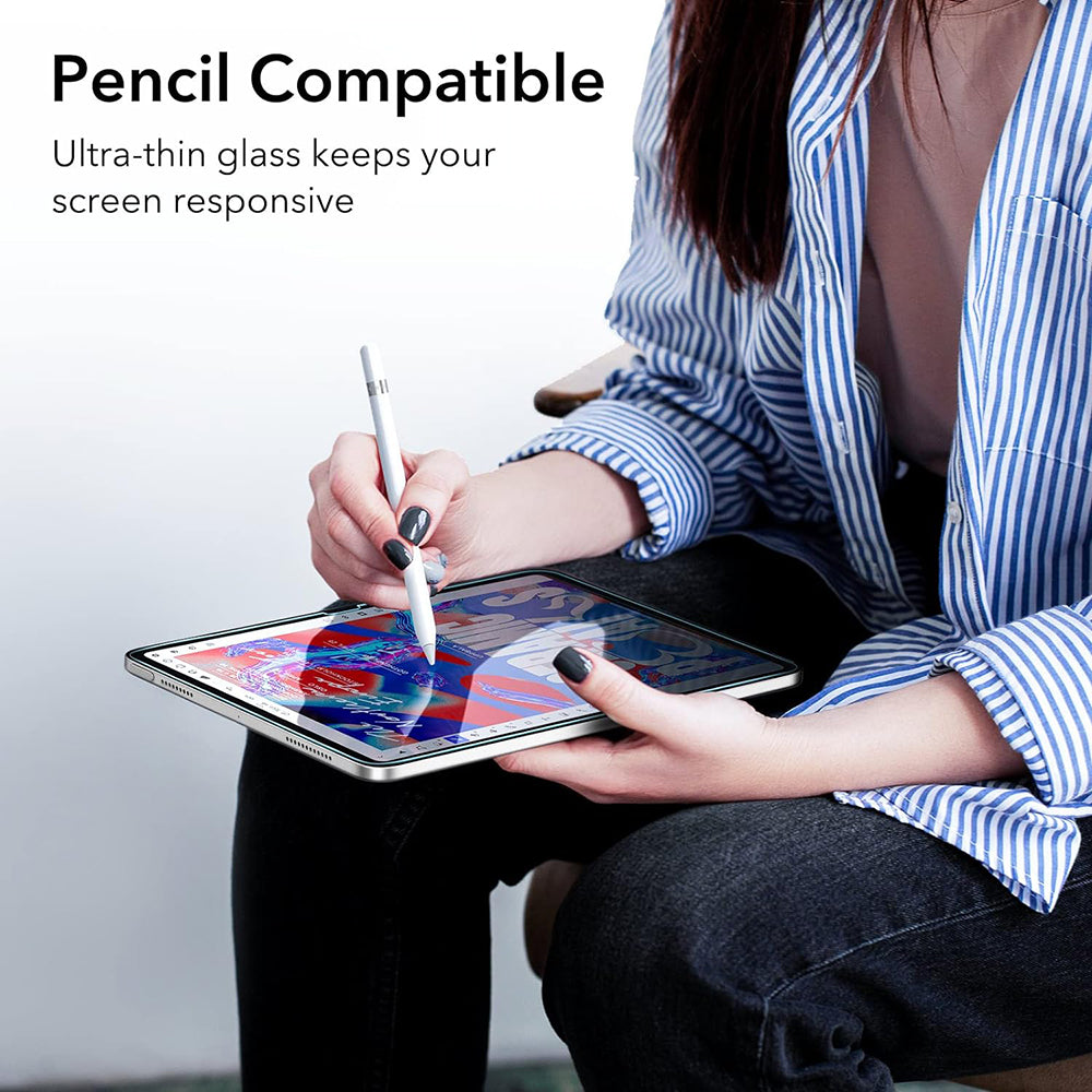 Protector de pantalla ESR para Apple iPad (2025) / (2022), Cristal Templado, Full Glue, Set de 2 piezas