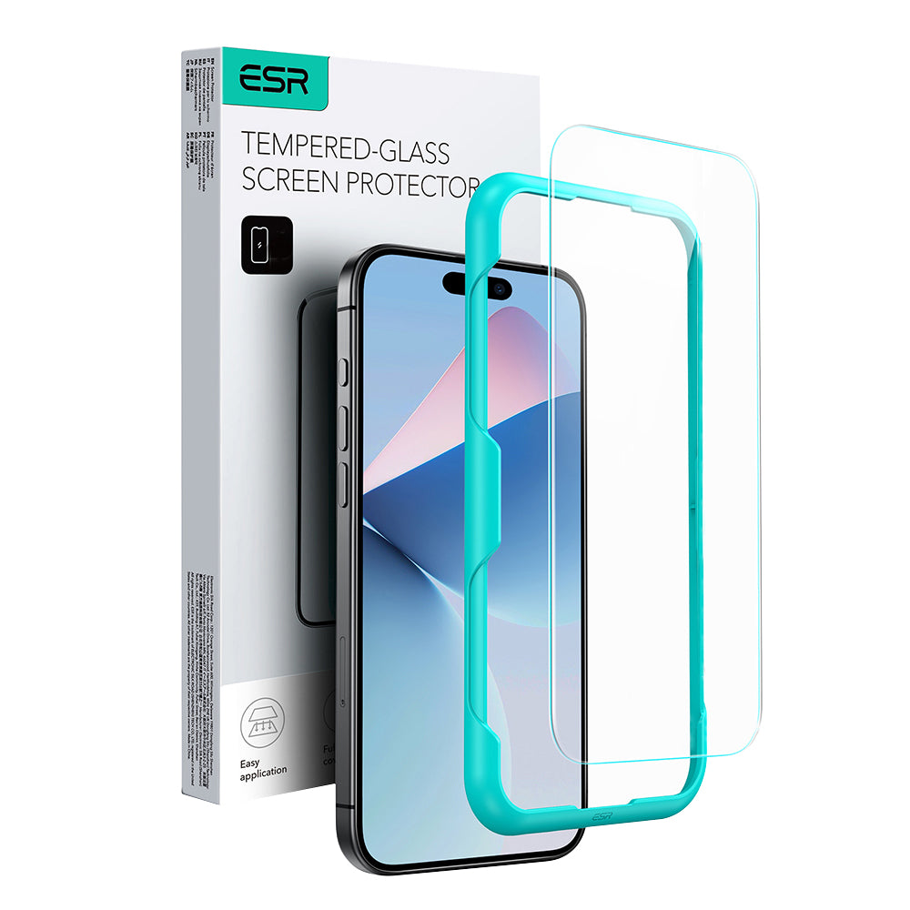Protector de pantalla ESR para Apple iPhone 16 Pro Max, Cristal Templado, Full Glue
