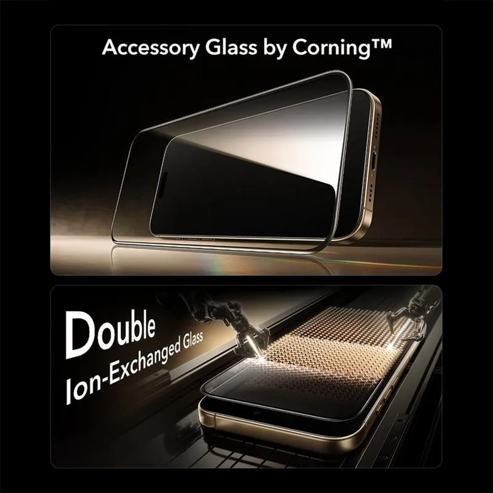 Protector de pantalla ESR UltraFit Armorite Pro para Apple iPhone 17 Pro, Cristal Templado, Full Glue, Negro