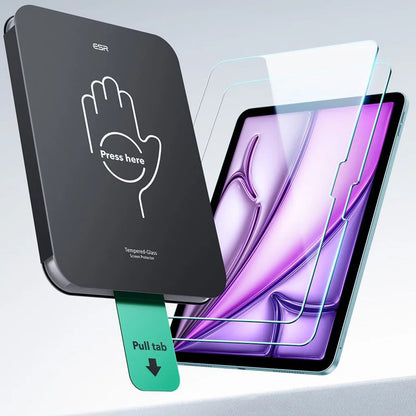 Protector de pantalla ESR UltraFit para Apple iPad Air 11 (2025) / Air 11 (2024), Cristal Templado, Full Glue, Juego de 2 piezas