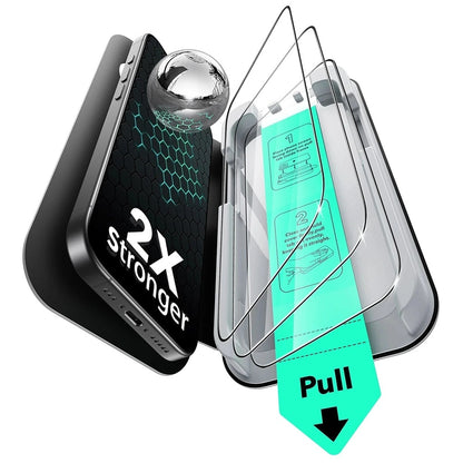 Protector de pantalla ESR UltraFit para Apple iPhone 17 / 16 Pro, Cristal Templado, Full Glue, Set de 3 piezas