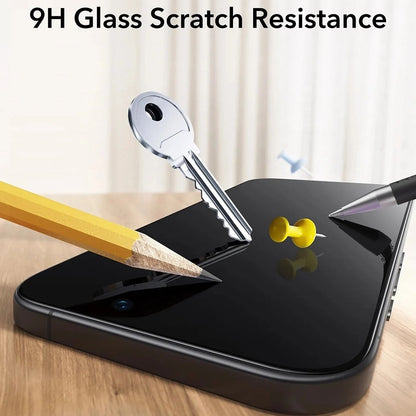 Protector de pantalla ESR UltraFit para Apple iPhone 17 / 16 Pro, Cristal Templado, Full Glue, Set de 3 piezas