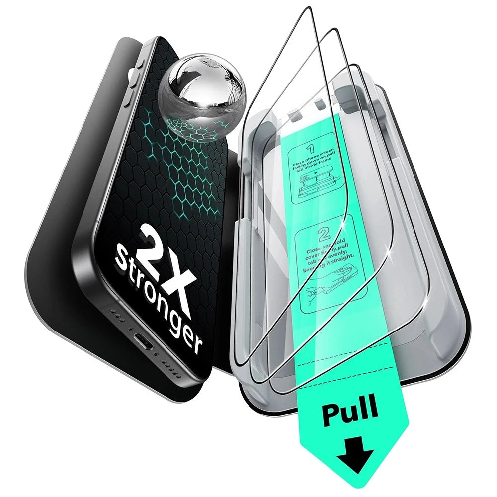 Protector de pantalla ESR UltraFit para Apple iPhone 17 Air, Cristal Templado, Full Glue, Set de 3 piezas.