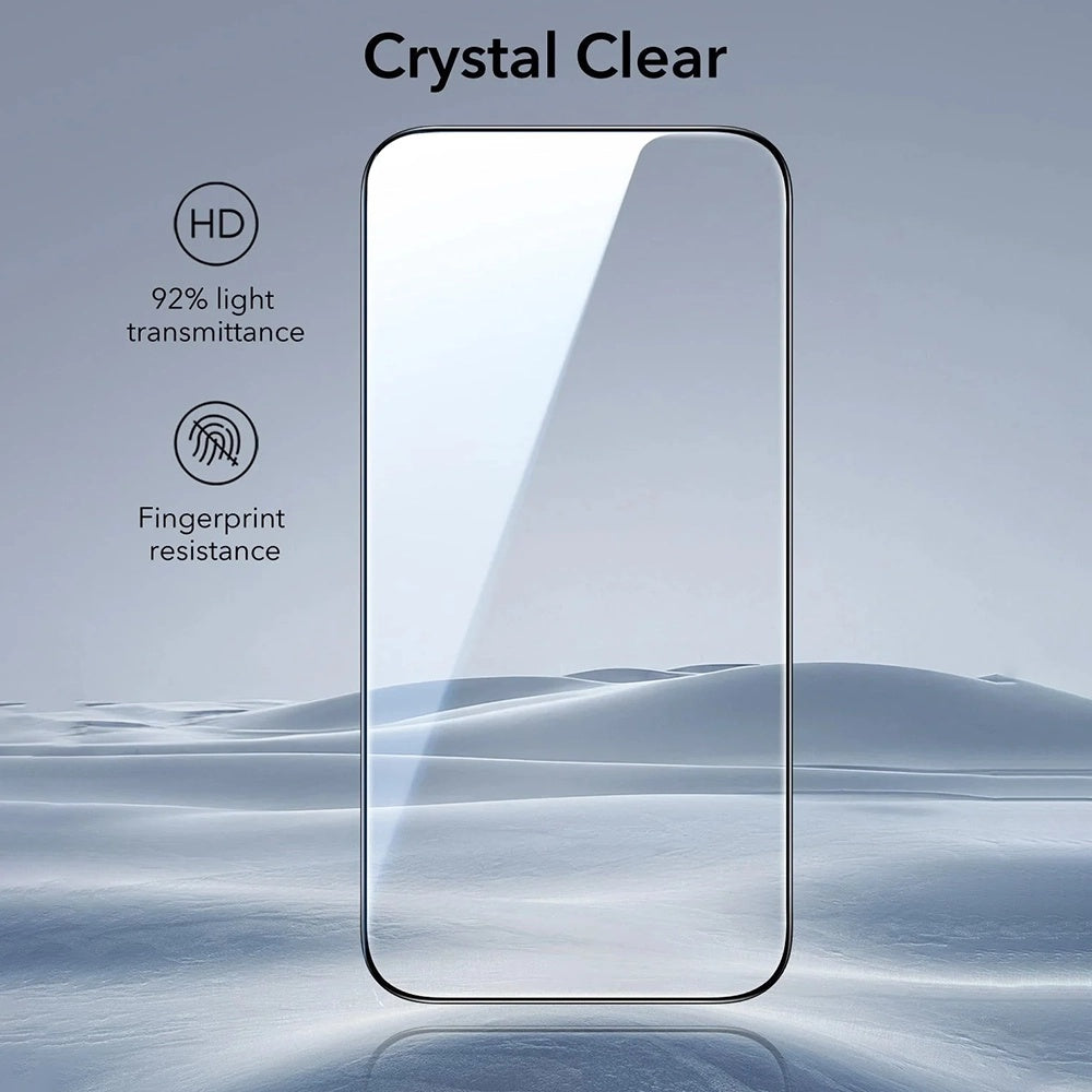 Protector de pantalla ESR UltraFit para Apple iPhone 17 Air, Cristal Templado, Full Glue, Set de 3 piezas.