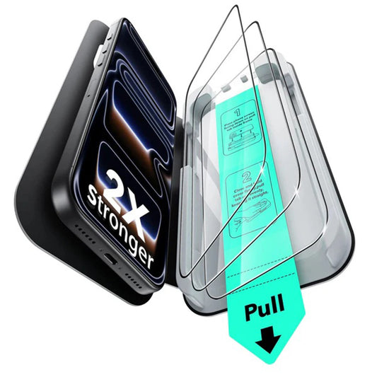 Protector de pantalla ESR UltraFit para Apple iPhone 18 Pro / 17 Pro, vidrio templado, adhesivo completo, set de 3 piezas, negro