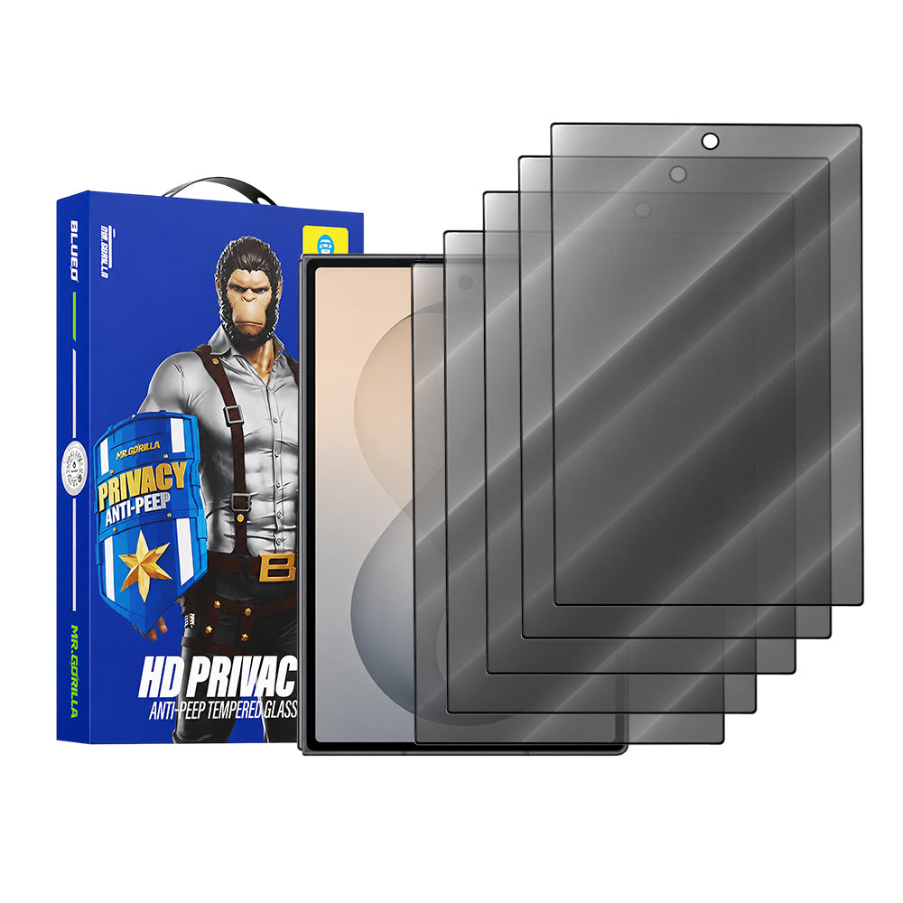 Protector de pantalla exterior Privacy Blueo Anti-Peep para Samsung Galaxy Z Fold8 F976, vidrio templado, adhesivo completo, juego de 5 piezas