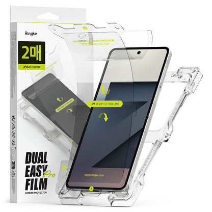 Protector de pantalla interior Ringke Dual Easy Pro para Samsung Galaxy Z Flip7 F766, Plástico, Set de 2 piezas