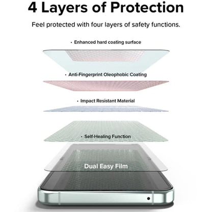 Funda protectora de pantalla interior Ringke Dual Easy para Samsung Galaxy Z Flip5 F731, Plástico, Set de 2 piezas