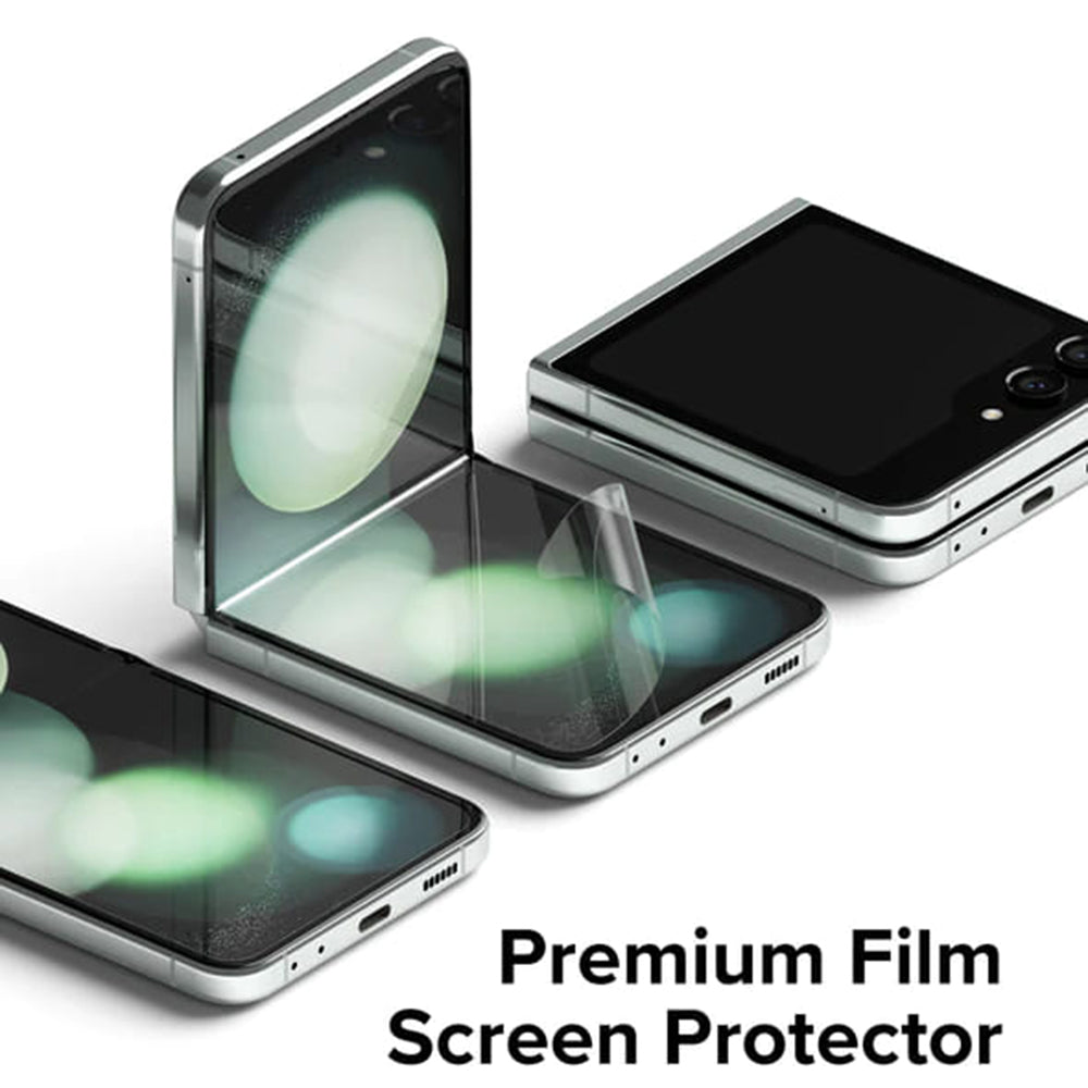 Funda protectora de pantalla interior Ringke Dual Easy para Samsung Galaxy Z Flip5 F731, Plástico, Set de 2 piezas