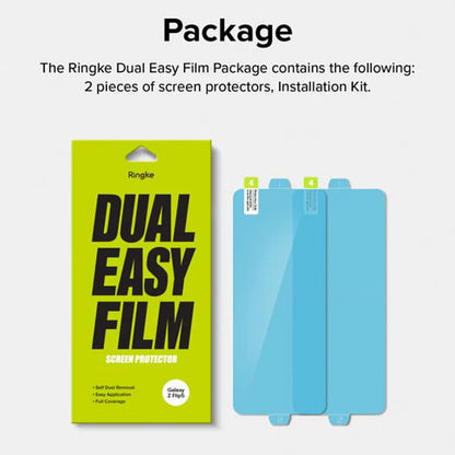 Funda protectora de pantalla interior Ringke Dual Easy para Samsung Galaxy Z Flip5 F731, Plástico, Set de 2 piezas
