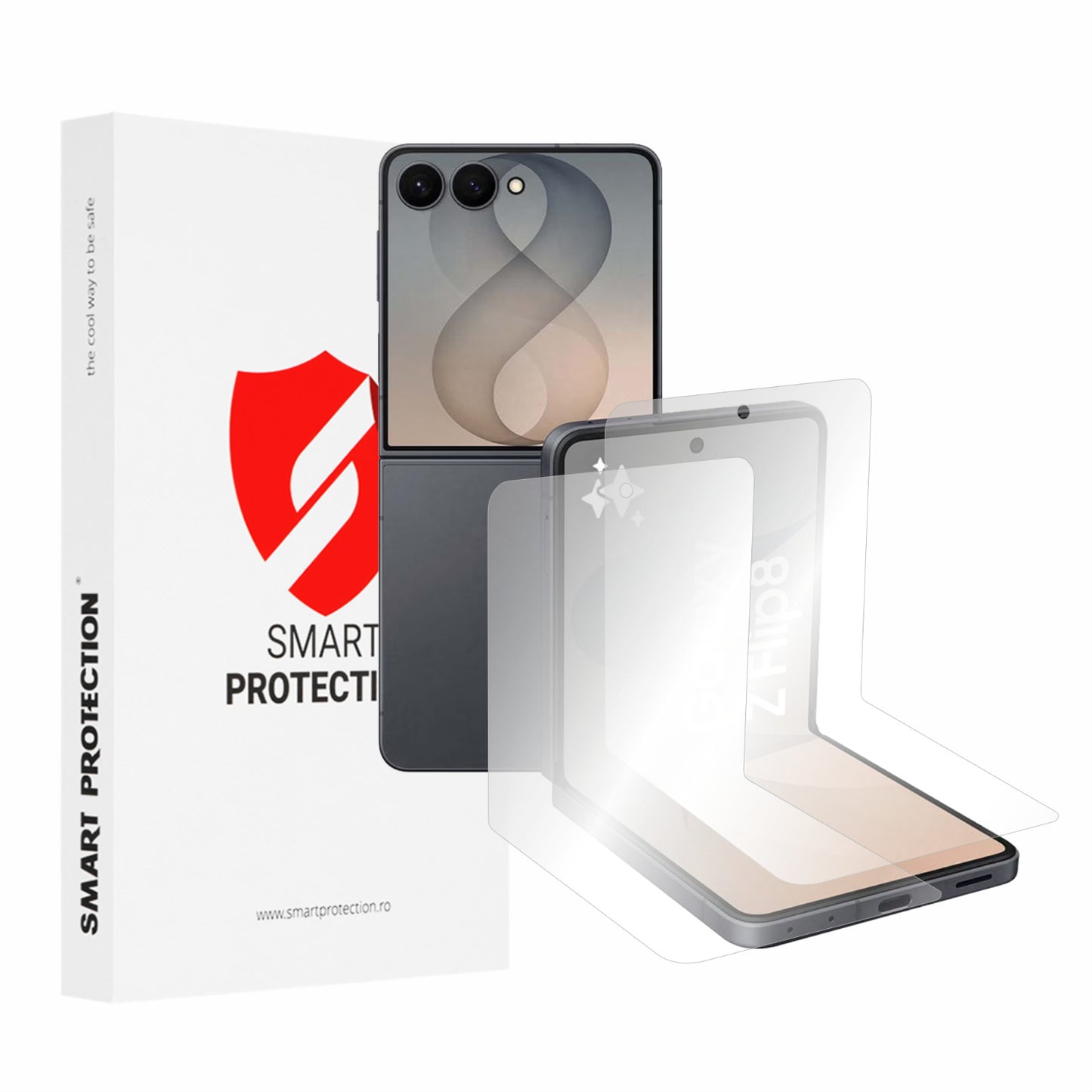 Protector de pantalla interior Smart Protection Premium Classic para Samsung Galaxy Z Flip8 F776, plástico, juego de 2 piezas