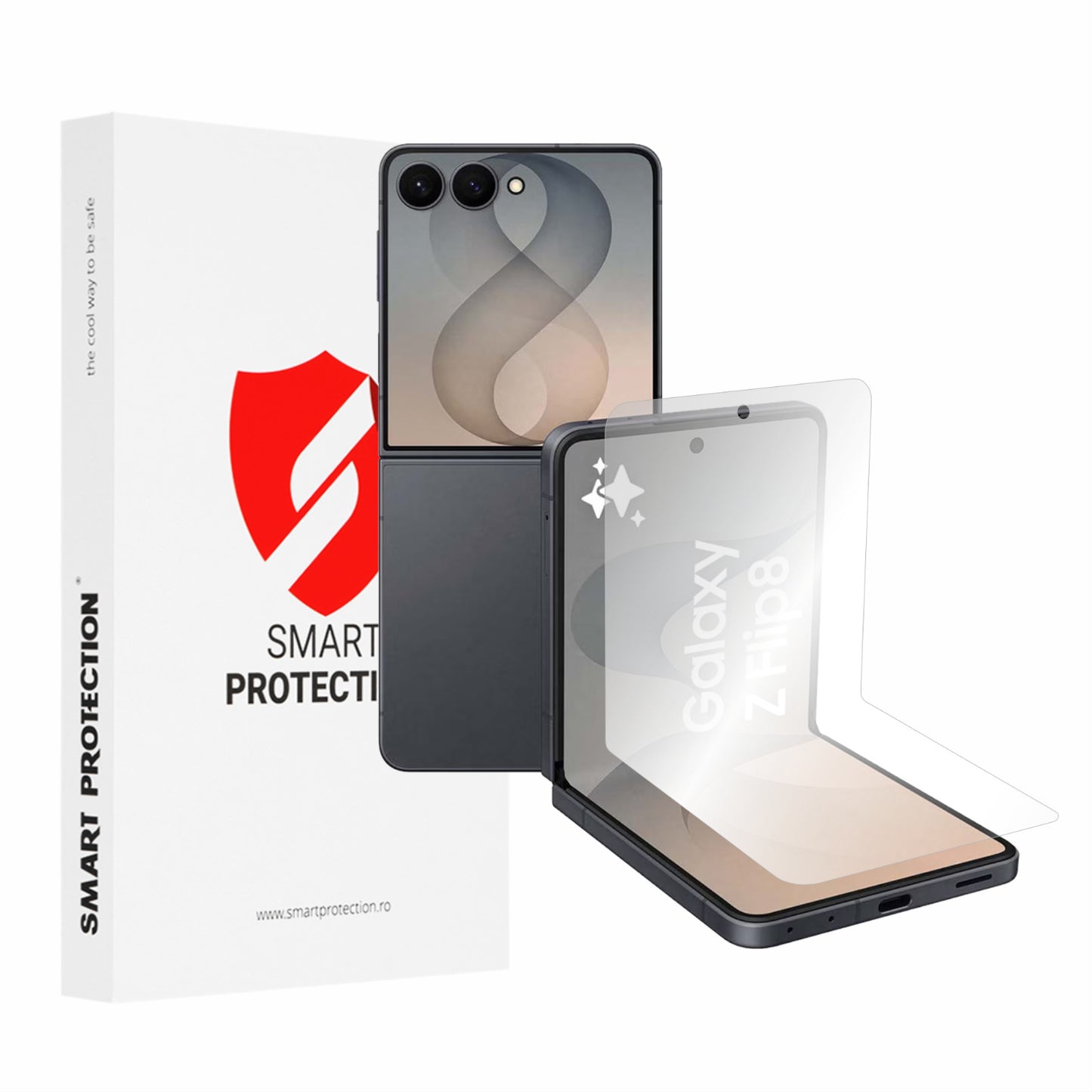 Protector de pantalla interior Smart Protection Premium Classic para Samsung Galaxy Z Flip8 F776, plástico, juego de 2 piezas
