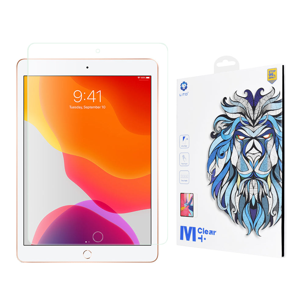 Protector de pantalla Lito Classic para Apple iPad 10.2 (2021) / 10.2 (2020) / 10.2 (2019), Vidrio templado, Pegamento completo, 2.5D
