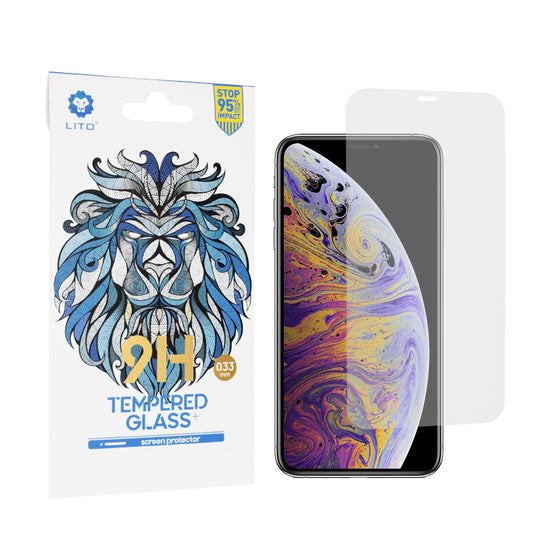 Protector de pantalla Lito Classic para Apple iPhone 11 Pro Max / XS Max, vidrio templado, adhesivo completo, 2.5D