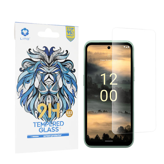 Protector de pantalla Lito Classic para Nokia XR21, vidrio templado, adhesivo completo, 2.5D