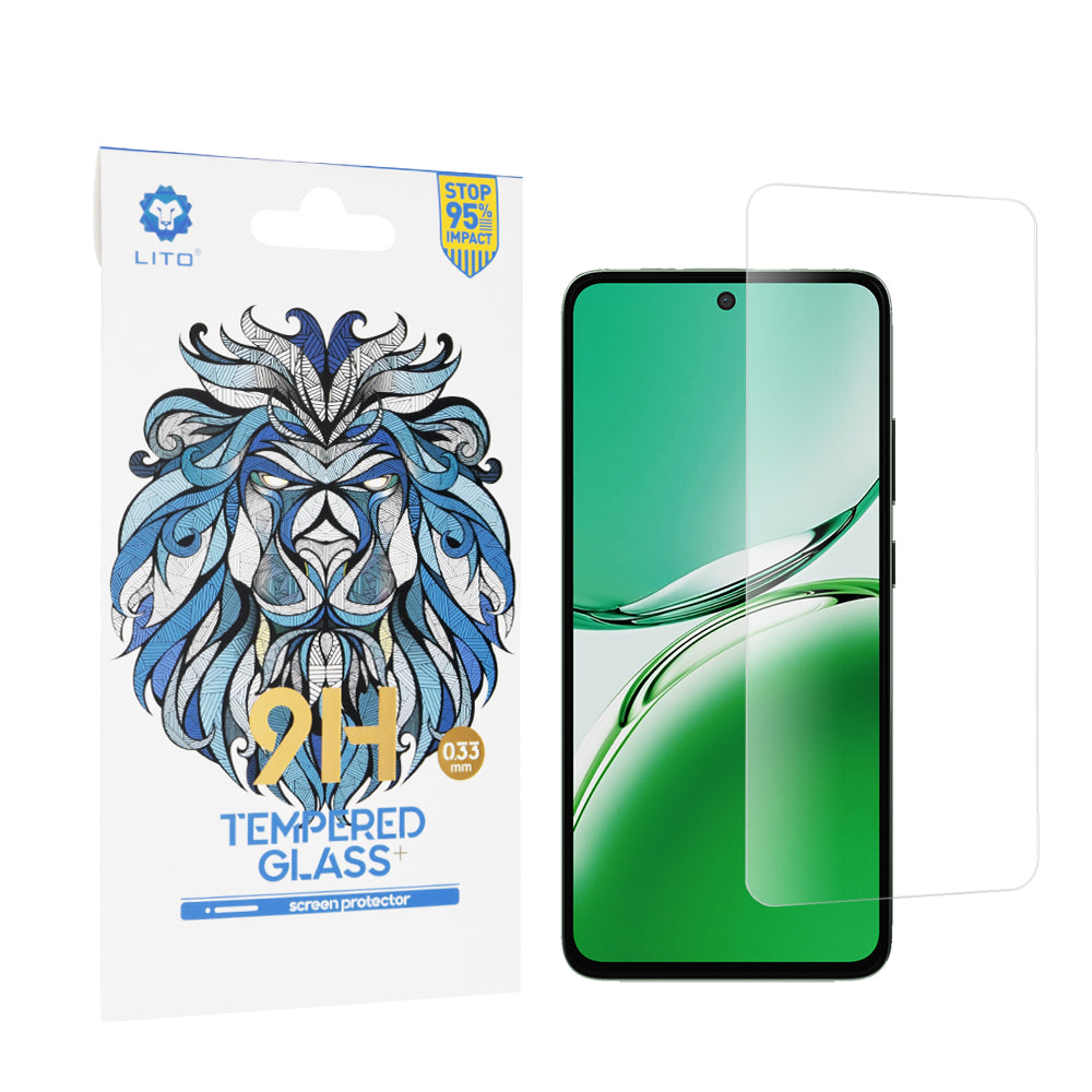 Protector de pantalla Lito Classic para Oppo Reno12 F 4G, vidrio templado, adhesivo completo, 2.5D