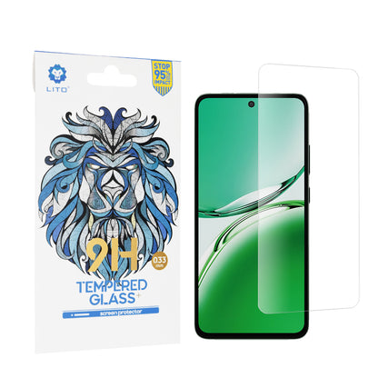 Protector de pantalla Lito Classic para Oppo Reno12 F 4G, vidrio templado, adhesivo completo, 2.5D