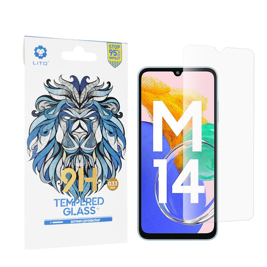 Protector de pantalla Lito Classic para Samsung Galaxy M14 5G M146, vidrio templado, adhesivo completo, 2.5D