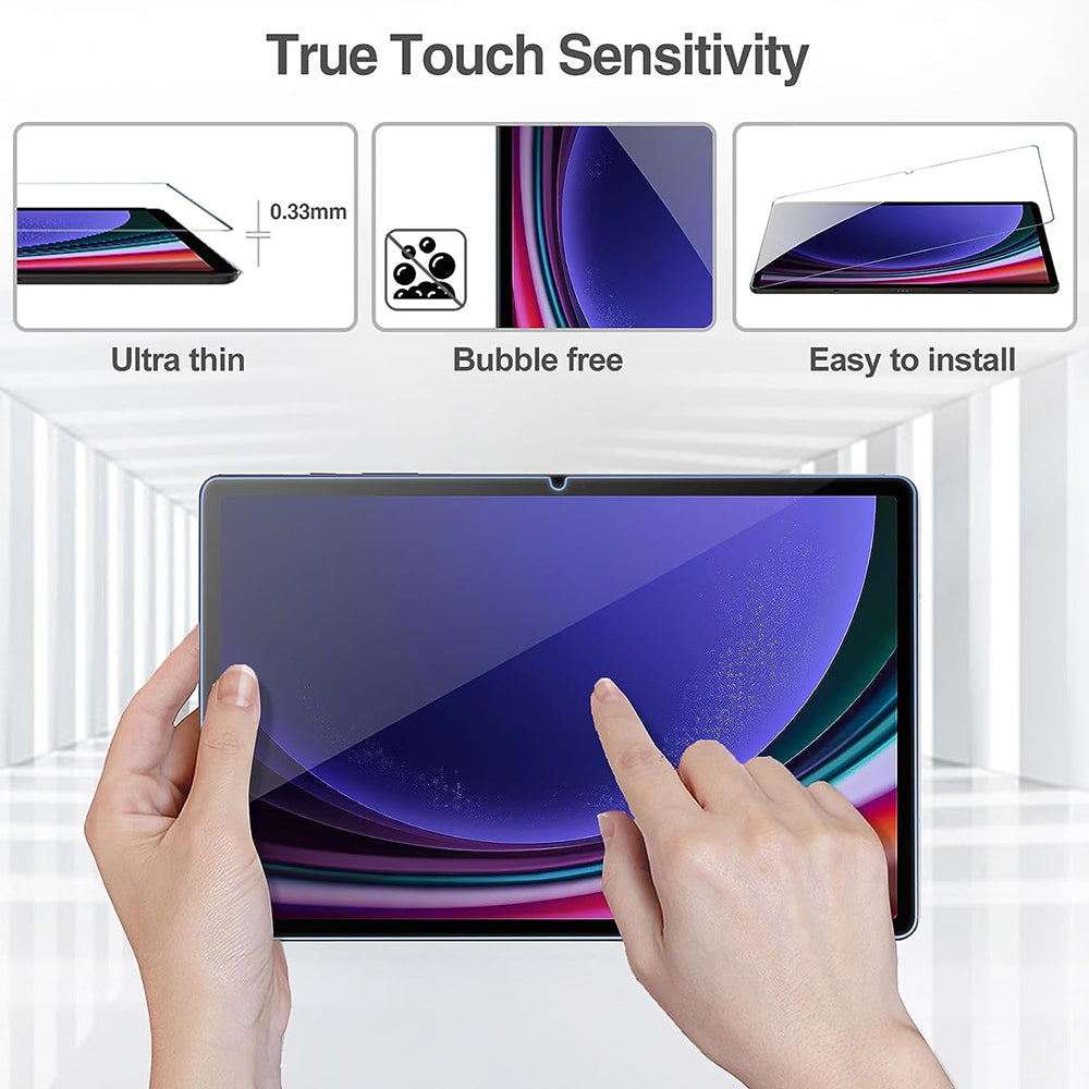 Protector de pantalla Lito Classic para Samsung Galaxy Tab S10+ / Tab S9 FE+ / Tab S9+, Vidrio templado, Full Glue, 2.5D