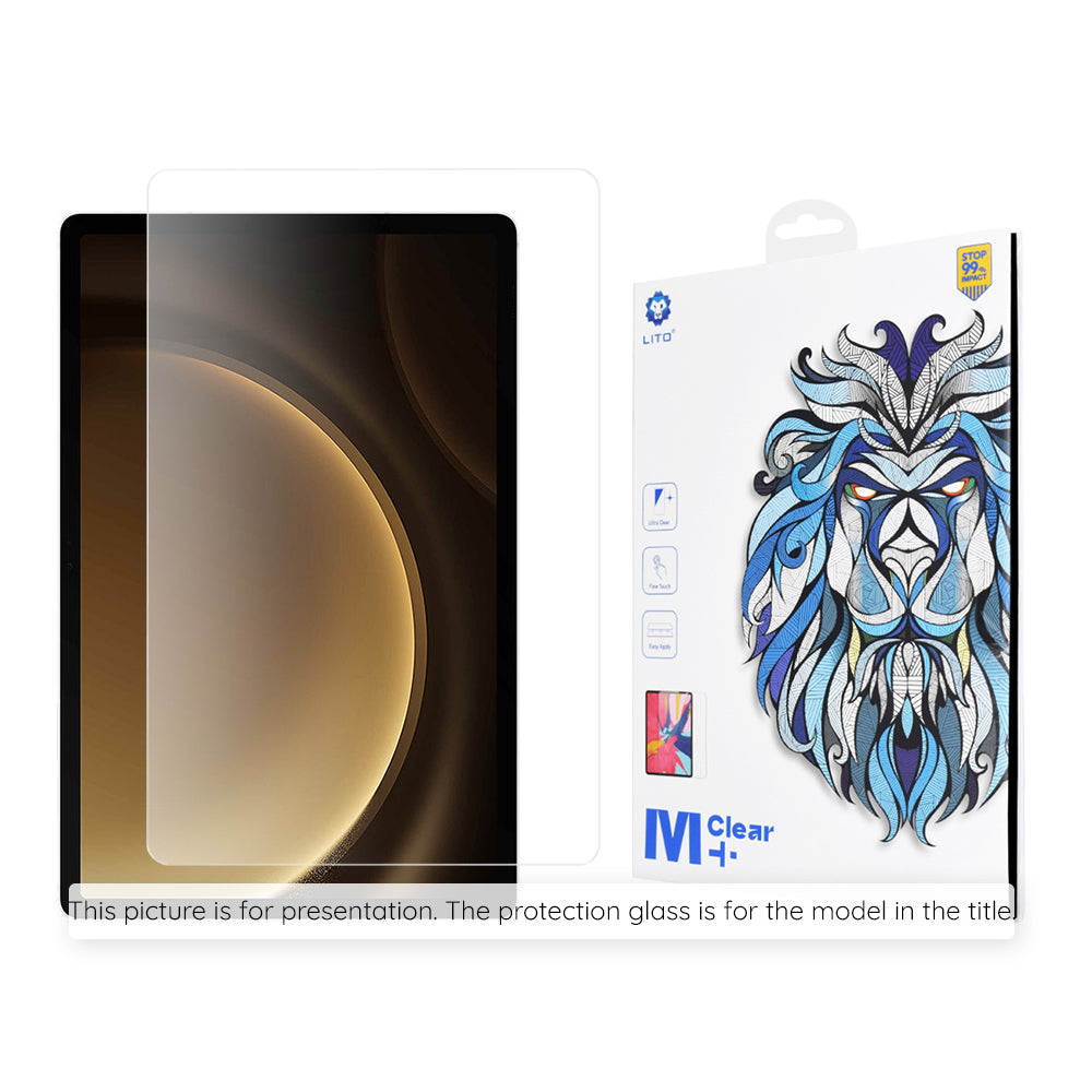 Protector de pantalla Lito Classic para Samsung Galaxy Tab S10 Ultra / Tab S9 Ultra, vidrio templado, adhesivo completo, 2.5D