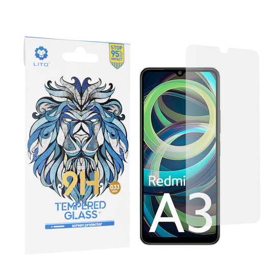Protector de pantalla Lito Classic para Xiaomi Redmi A3x / A3, Cristal Templado, Full Glue, 2.5D