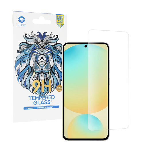 Protector de pantalla Lito Classic Ultra Thin para Samsung Galaxy S24 FE S721, vidrio templado, adhesivo completo, 2.5D