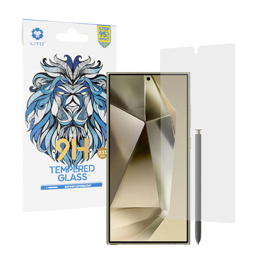 Protector de pantalla Lito Classic Ultra Thin para Samsung Galaxy S24 Ultra S928, vidrio templado, adhesivo completo, 2.5D