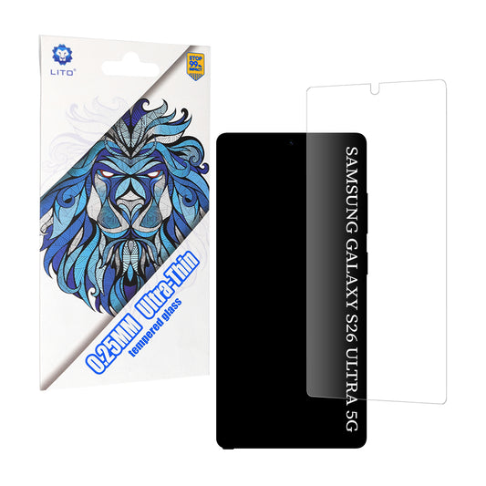 Protector de pantalla Lito Classic Ultra Thin para Samsung Galaxy S26 Ultra, Cristal Templado, Full Glue, 2.5D