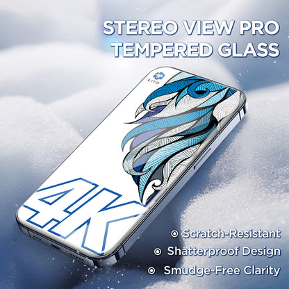 Protector de pantalla Lito D+ Max 4K para Apple iPhone 17 / 16 Pro, Cristal Templado, Full Glue, Negro