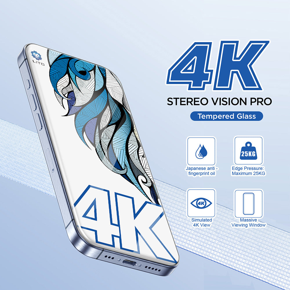 Protector de pantalla Lito D+ Max 4K para Apple iPhone 17 Pro Max, Cristal Templado, Full Glue, Negro