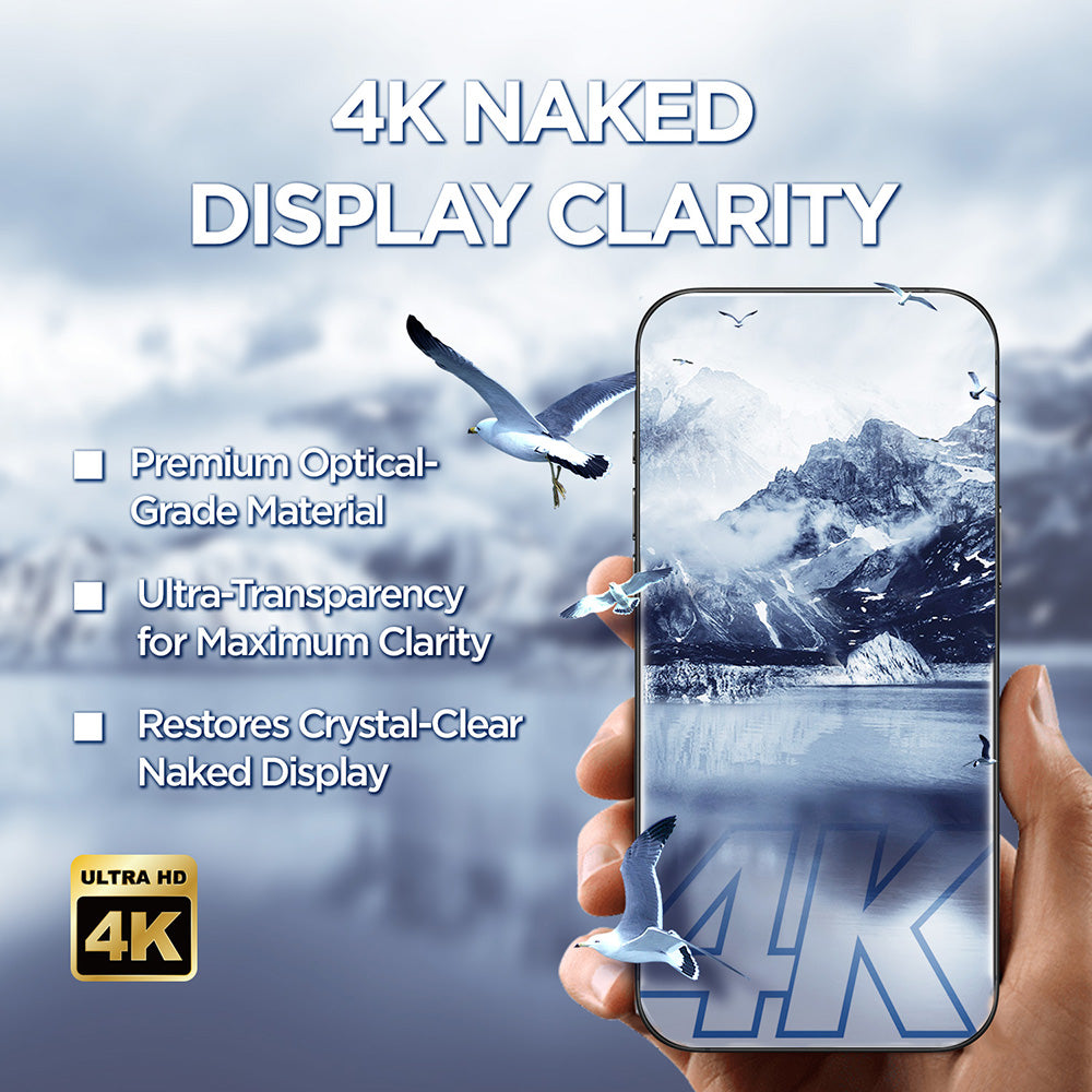 Protector de pantalla Lito D+ Max 4K para Apple iPhone 17 Pro Max, Cristal Templado, Full Glue, Negro