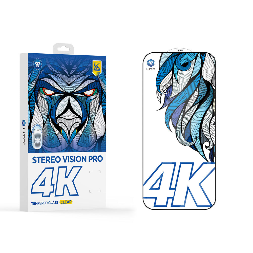 Protector de pantalla Lito D+ Max 4K para Apple iPhone 17 Pro Max, Cristal Templado, Full Glue, Negro