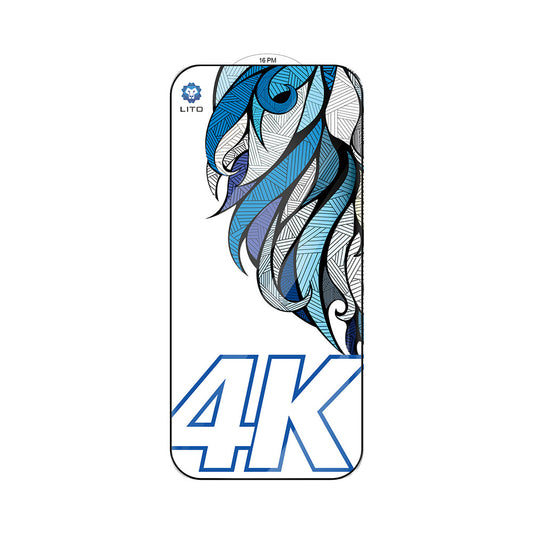 Protector de pantalla Lito D+ Max 4K para Apple iPhone 17 Pro, Cristal Templado, Full Glue, Negro