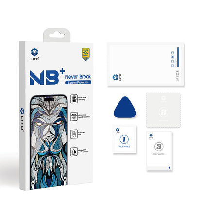 Protector de pantalla Lito NB para Apple iPhone 17 Air, Cristal Templado, Full Glue, Negro