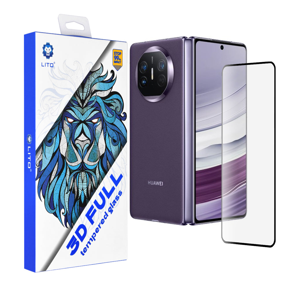 Protector de pantalla Lito para Huawei Mate X5, vidrio templado, adhesivo completo, 3D, negro