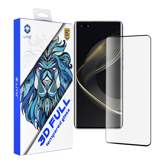 Protector de pantalla Lito para Huawei nova 11 Pro, vidrio templado, adhesivo completo, 3D, negro