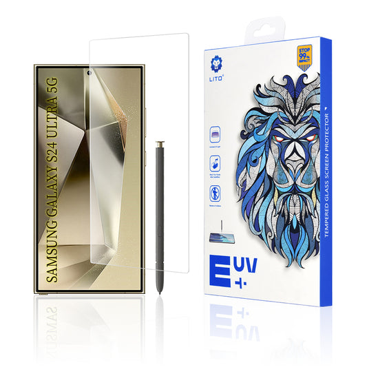 Protector de pantalla Lito para Samsung Galaxy S24 Ultra S928, vidrio templado, pegamento UV, 3D
