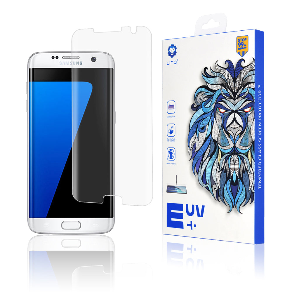 Protector de pantalla Lito para Samsung Galaxy S7 edge G935, vidrio templado, pegamento UV, 3D