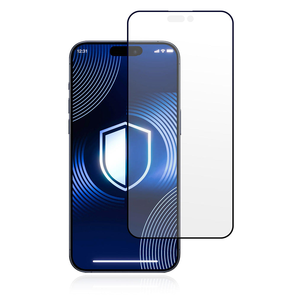 Protector de pantalla Matte 3MK HardGlass Max para Apple iPhone 17 Pro Max, Cristal Templado, Full Glue, Negro